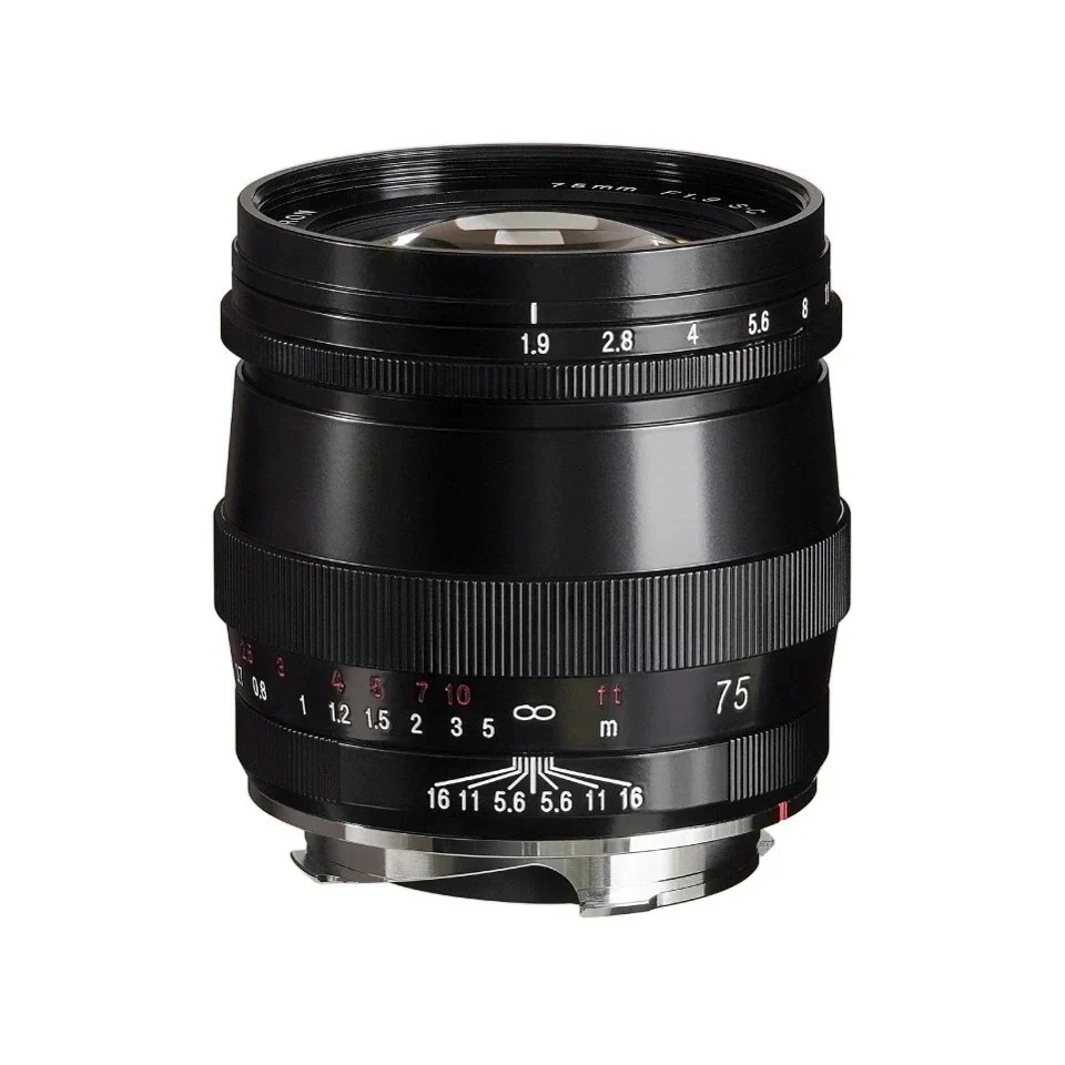 フォクトレンダー ULTRON 75mm F1.9 VM SC [ブラックペイント]全長54.1mmのコンパクトな中望遠レンズ