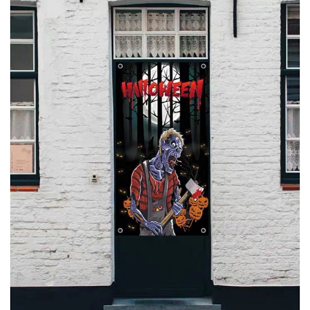 A061201ハロウィン 飾り 家飾り 装飾ドア 玄関飾り 吊り下げ式 壁装飾 店舗 のれん
