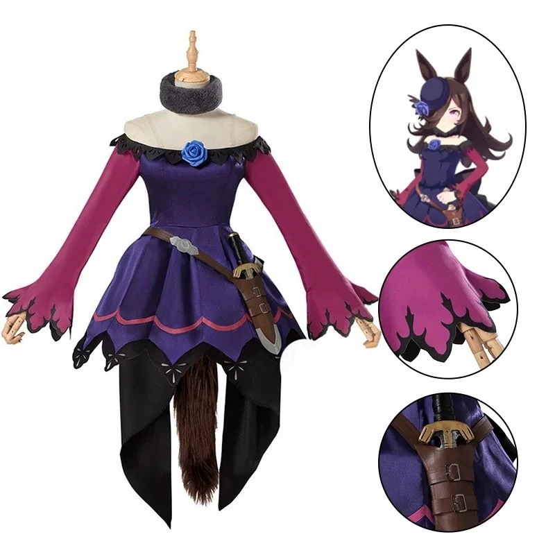 2枚で1oo円OFF！【急速出荷】ウマ娘 プリティーダービー ライスシャワー 風　コスプレ衣装　勝負服 コスチューム　ウィッグ 耳　靴追加可能　服　ハロウィン