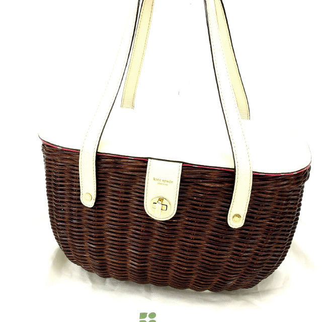 ハンドバッグ ベージュ×ブラウン レディース 中古