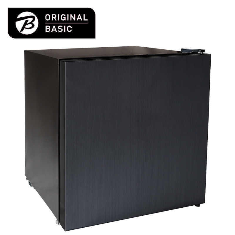 ORIGINALBASIC　冷蔵庫 1ドア 45L 右開き 幅44.4cm ブラック　OB-45G