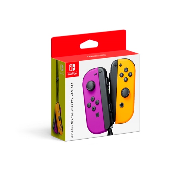 任天堂 Joy-Con (L)/(R) HAC-A-JAQAA [ネオンパープル/ネオンオレンジ ...