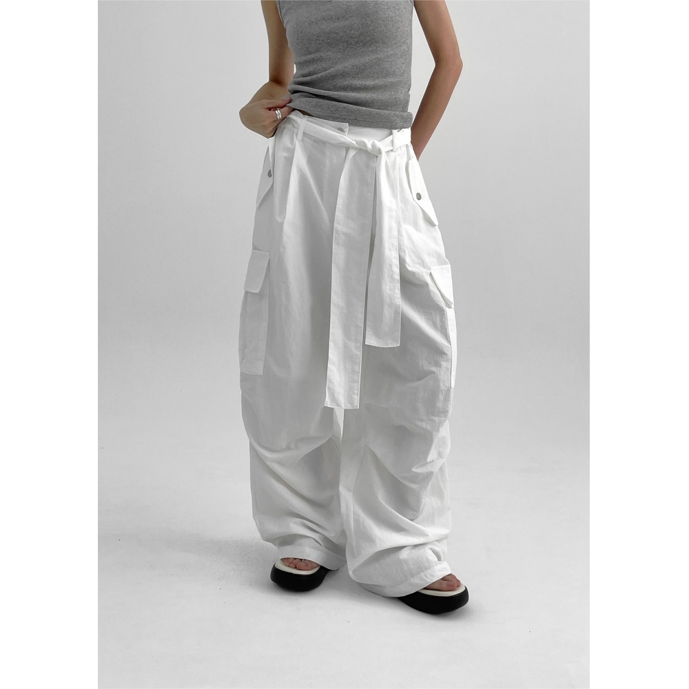 ブラックアップラピットセット-バンドバンドカーゴナイロンパンツストラップ付き