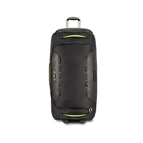 High Sierra AT 8 Wheeled Upright Duffel Bag, Black/Zest, One Size 並行輸入品