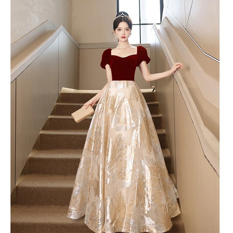 【2枚購入で 3oo円OFF！】ウェア花嫁結婚式披露宴レッドエンゲージメントイブニングドレススカート