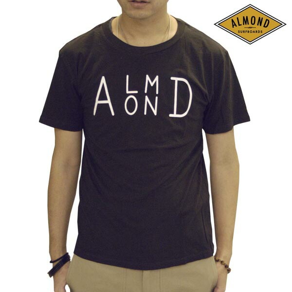 セール アーモンドサーフボードデザイン 半袖 Tシャツ ブラック ライフスタイルブランド Almond Surfboards & Design メンズ SIDE STACK サーフ ブランド サーフィ