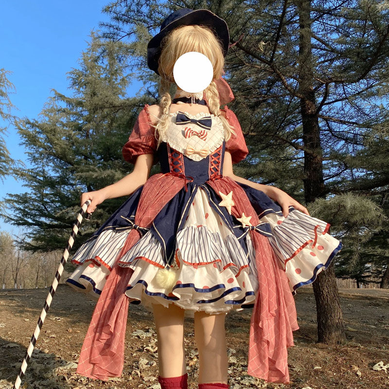 漁師オリジナルlolitaロリータスカートサーカスワンピースセットロリ少女ドレス
