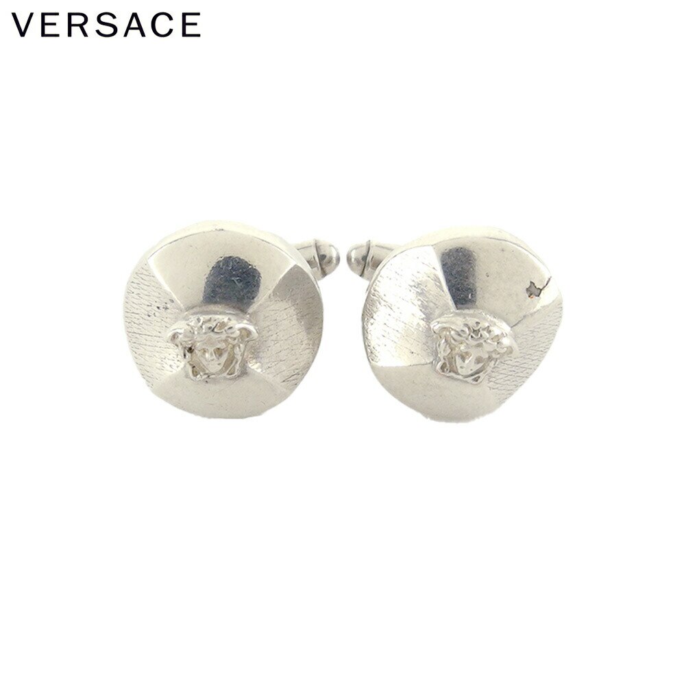カフス カフリンクス メドゥーサ メンズ ヴェルサーチ スウィヴル式 シルバー 中古