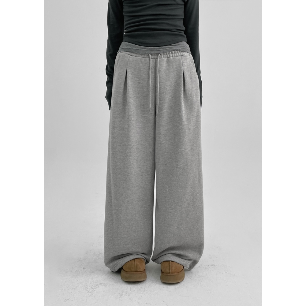 BLACK UP [MADE] ディッケデンオーバーフィットバンディングパンツ