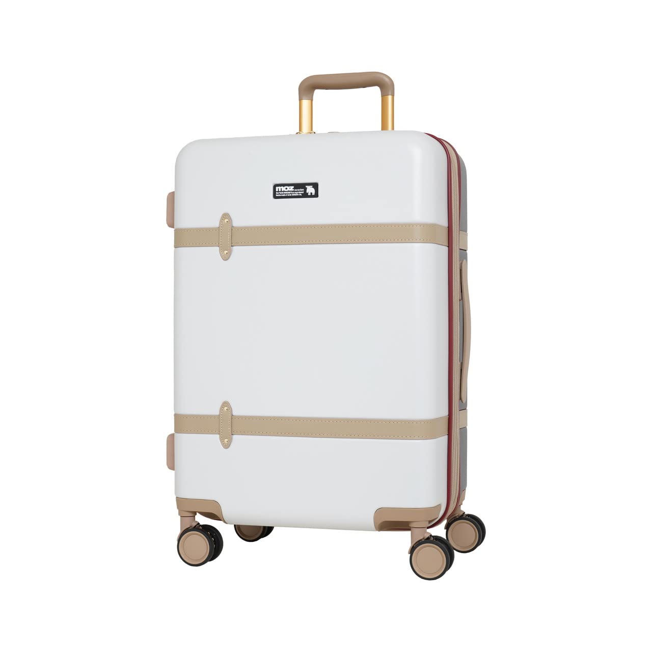 [MOZ] モズ］スーツケース 機内持ち込み マチ拡張機能付き Mサイズ 5日 6日 57 56L-65L 8輪 キャスター 静音 TSロック エンボス加工 3段階調節 3.9kg トリコロール M