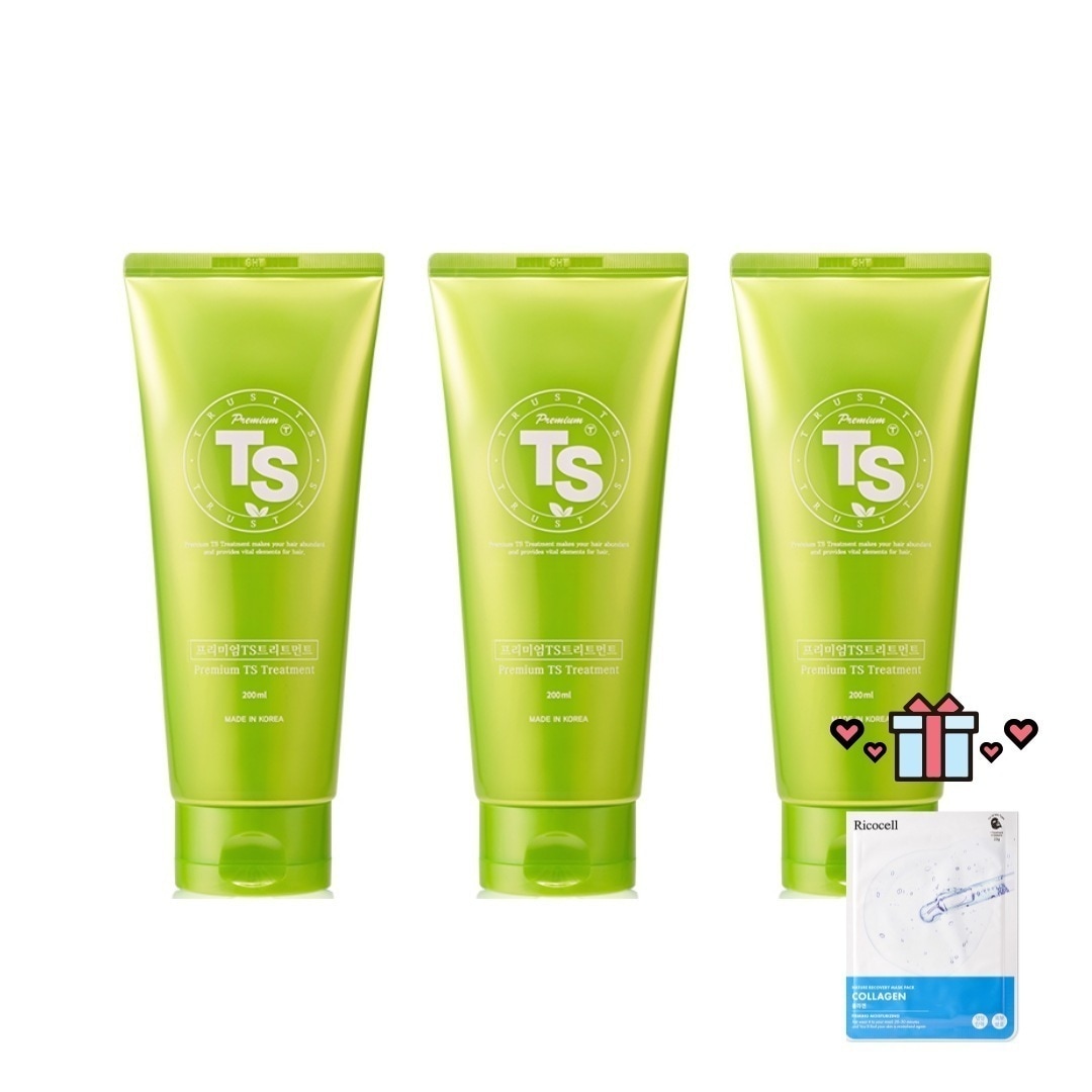 TS プレミアムトリートメント 200ml x 3個 (鎮静/弾力/保湿/栄養供給/活力/しわ防止)