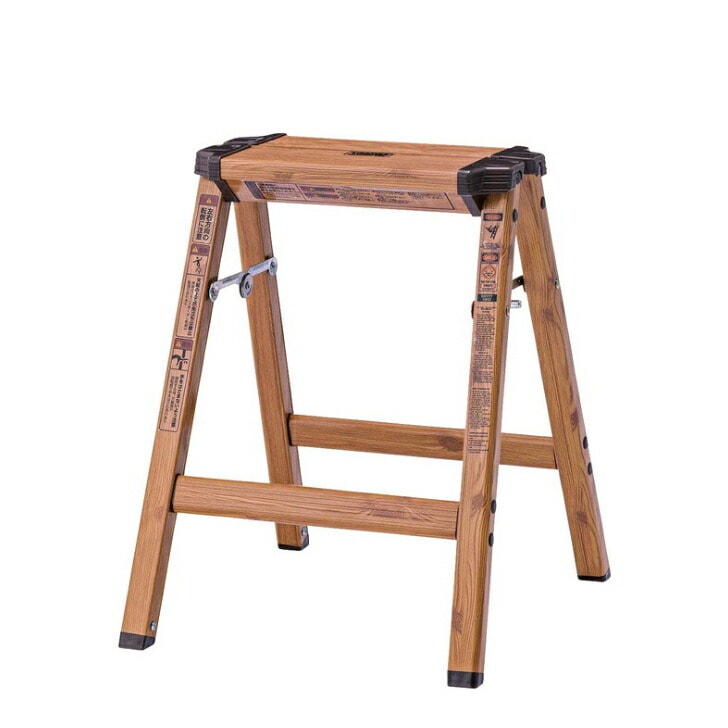 ステップスツールH 脚立 踏み台 スツール 椅子 木目調 折りたたみ 耐荷重100kg インテリア PC-406 4,959円