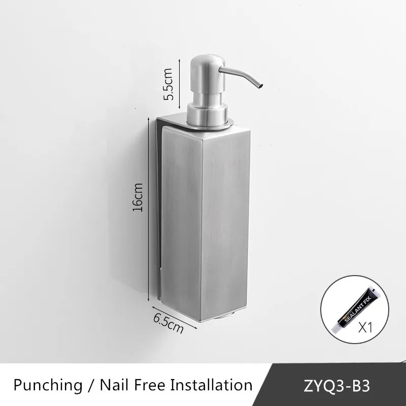液体石鹸ディスペンサー バスルームアクセサリー ステンレス鋼304液体石鹸を整理するための壁掛け式ソープディスペンサー ZYQ03-B3 5,382円
