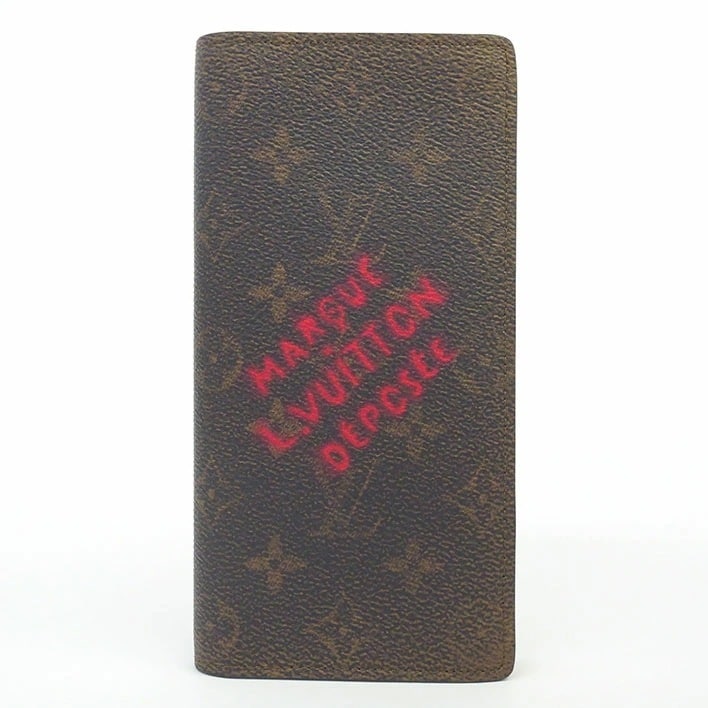 【美品】ルイ ヴィトン ポルトフォイユ ブラザ NM モノグラム・ダスト メンズ 【二つ折り財布（小銭入れあり）】