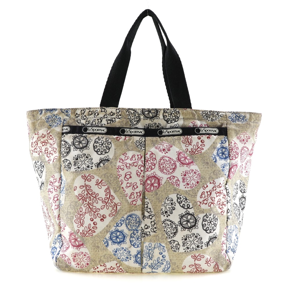 ハンドバッグ ナイロン ベージュ レディース 中古品