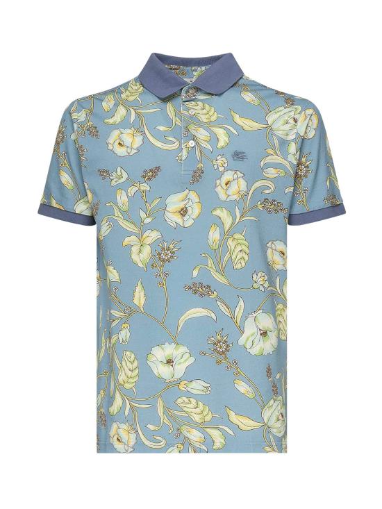 ETRO Men Polo Shirts MRMD0004 AK571X0880 LIGHT BLUE MULTI