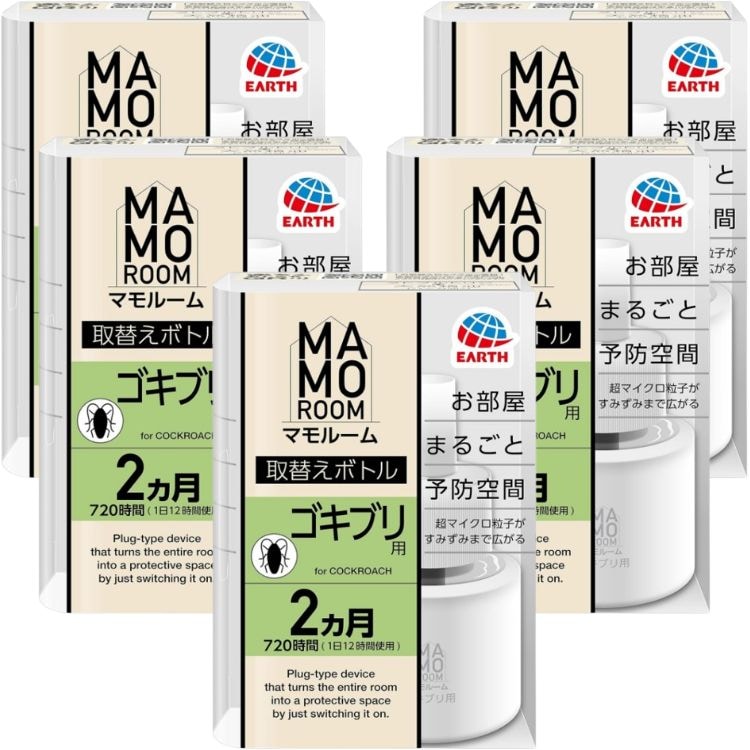 5個セット アース製薬 マモルームゴキブリ用取替えボトル 2ヵ月用1本入 ゴキブリの定着阻止 忌避虫よけ剤・スプレー