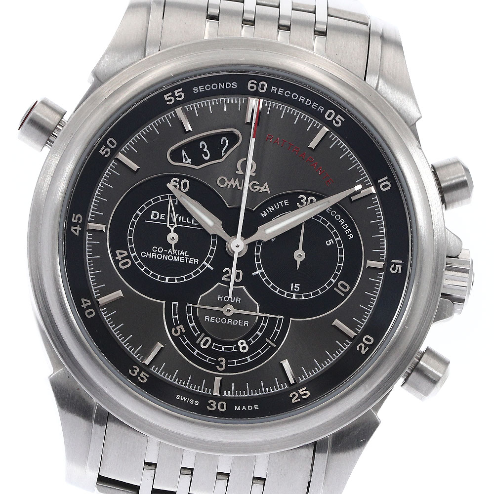 オメガ OMEGA 422.10.44.51.06.001 デビル クロノスコープ コーアクシャル ラトラパンテ 自動巻き メンズ 良品 箱・保証書付き_894678【中古】