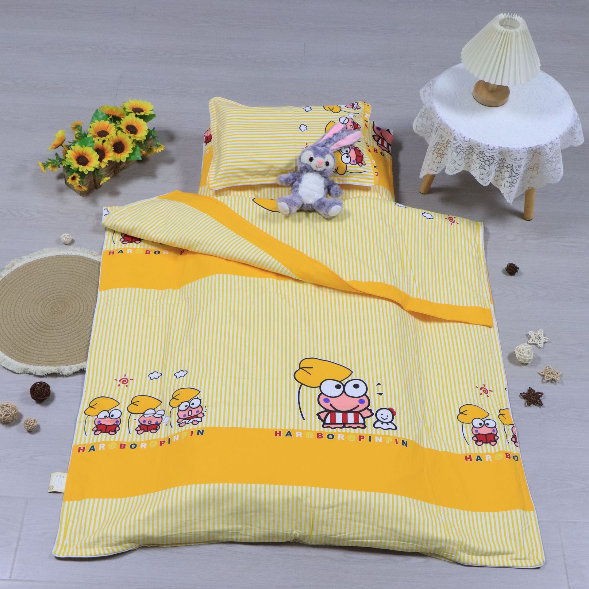 すべての綿幼稚園の寝具キルト3ピース昼寝セット漫画プリント子供用寝具6ピースセット 5,978円