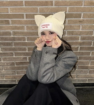 BLACKPINK リサ 着用 Charles Jeffrey LOVERBOY ねこ耳ビーニー BLACKPINK リサ 着用 Charles Jeffrey LOVERBOY ねこ耳ビーニー
