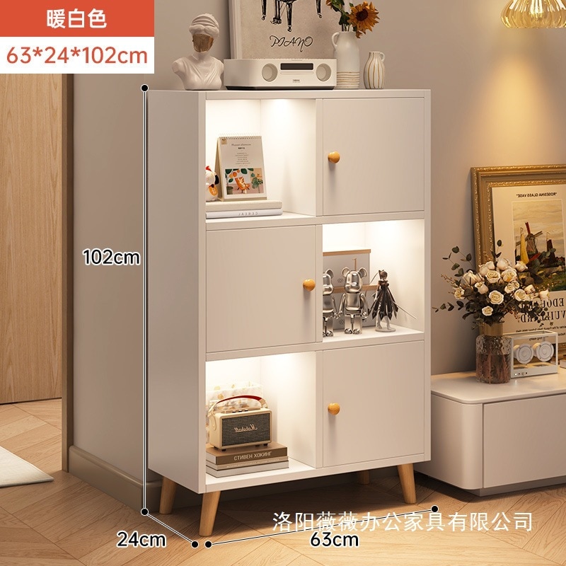 本棚フロアラックローキャビネット学生用収納キャビネットリビングルームコンビネーションラティスキャビネット収納キャビネット子供用本棚