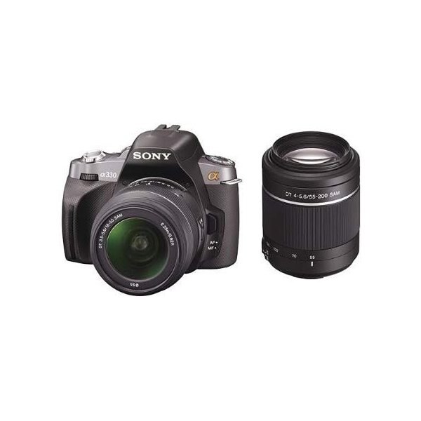 【中古】ソニー SONY α330 ダブルズームレンズキット ブラック DSLRA330Y SDカード付き