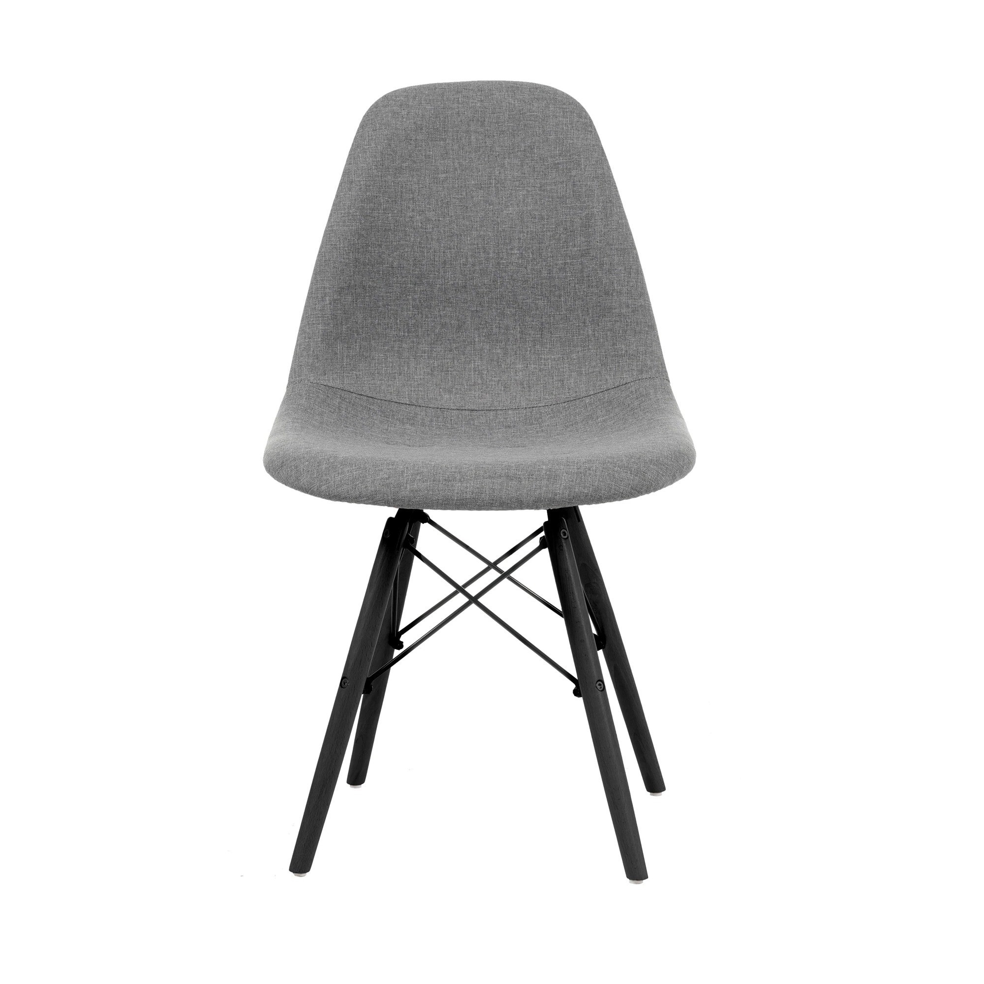 416【2脚】【グレー座面＆ダークブラウン脚】【ファブリック】イームズチェア リプロダクト ダイニングチェア ダイニングチェアー イームズチェア DSW eames イームズ チェアー DSW イーム