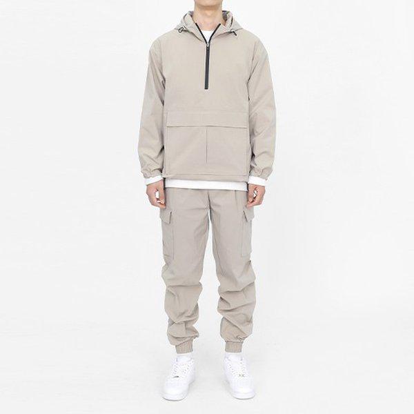 セットアップ ウィンドブレーカー フード アノラック ジャケット カーゴパンツ SMOST005