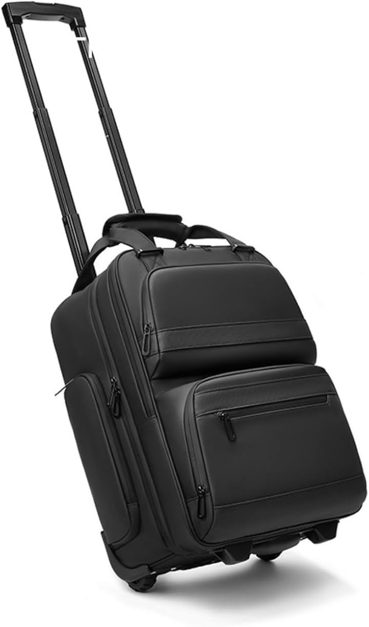 座席下用キャリーバッグ 機内持ち込み 44 x 32 19cm 座席下収納 180度フルオープン 国際線対応 (ブラック)