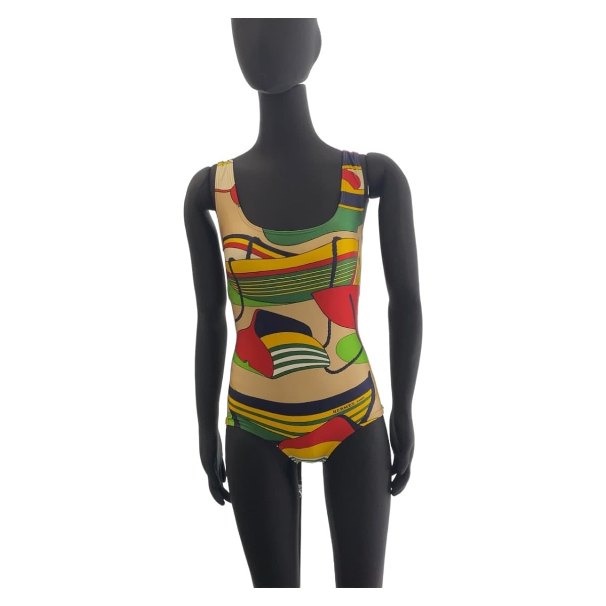 新品未使用 サイズ表記38 マルチカラー ナイロン 水着 スイムウェア レディース 407773 新品