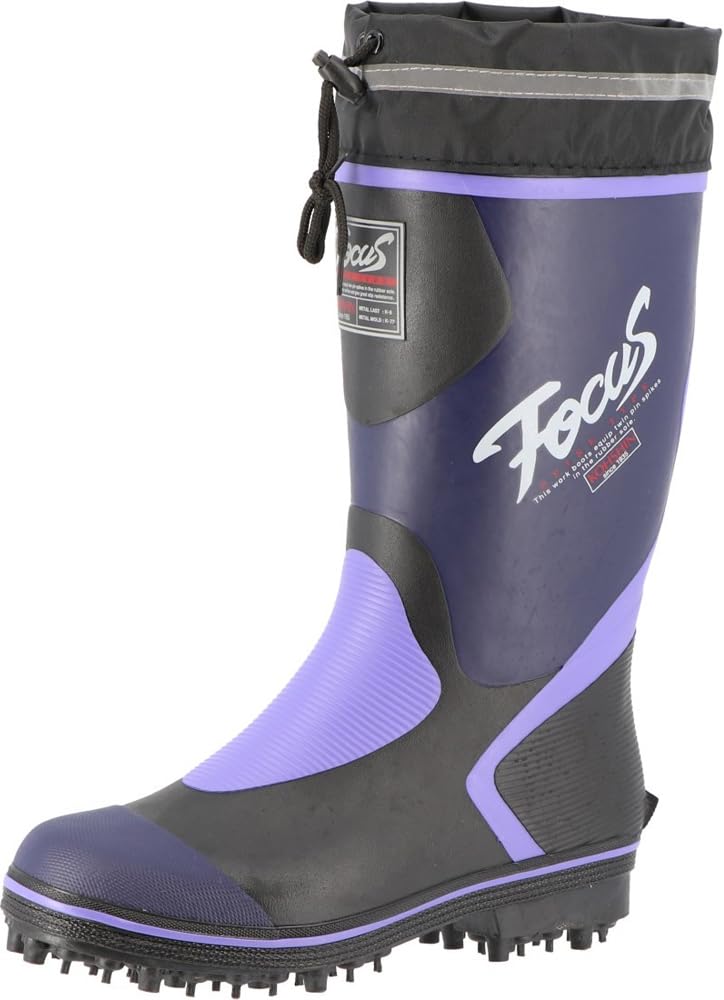 [コウシンゴム] 安全靴 作業靴 レインブーツ フォーカス F-19 ネイビー 24.0 cm