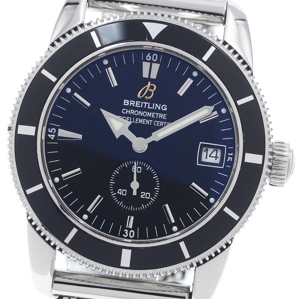 ブライトリング BREITLING A37320 スーパーオーシャン ヘリテージ 38 デイト 自動巻き メンズ _957390【中古】