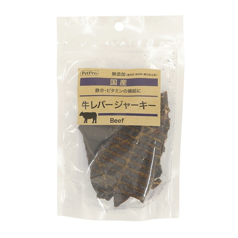 （まとめ買い）国産おやつ 牛レバージャーキー（無添加/無着色） 80g 犬用おやつ [x8]