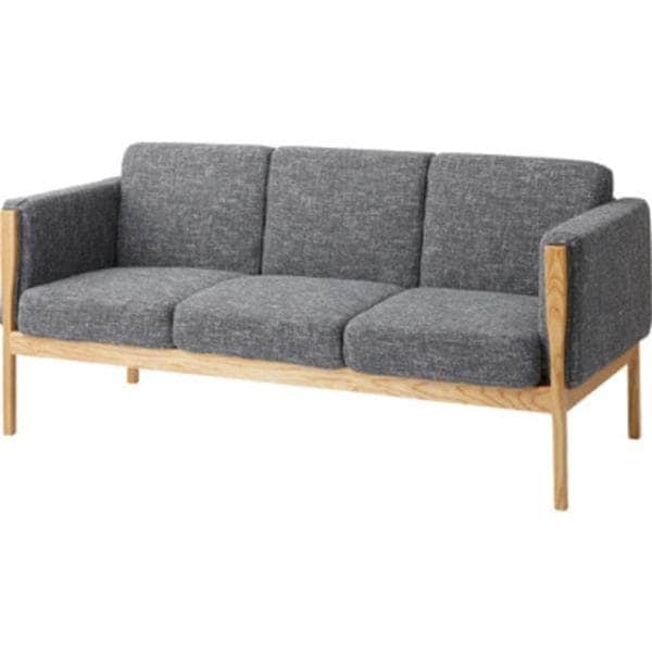 天然木のフレームが美しい北欧ナチュラルな3人掛ソファ 古材 北欧 ナチュラル ソファ リビング