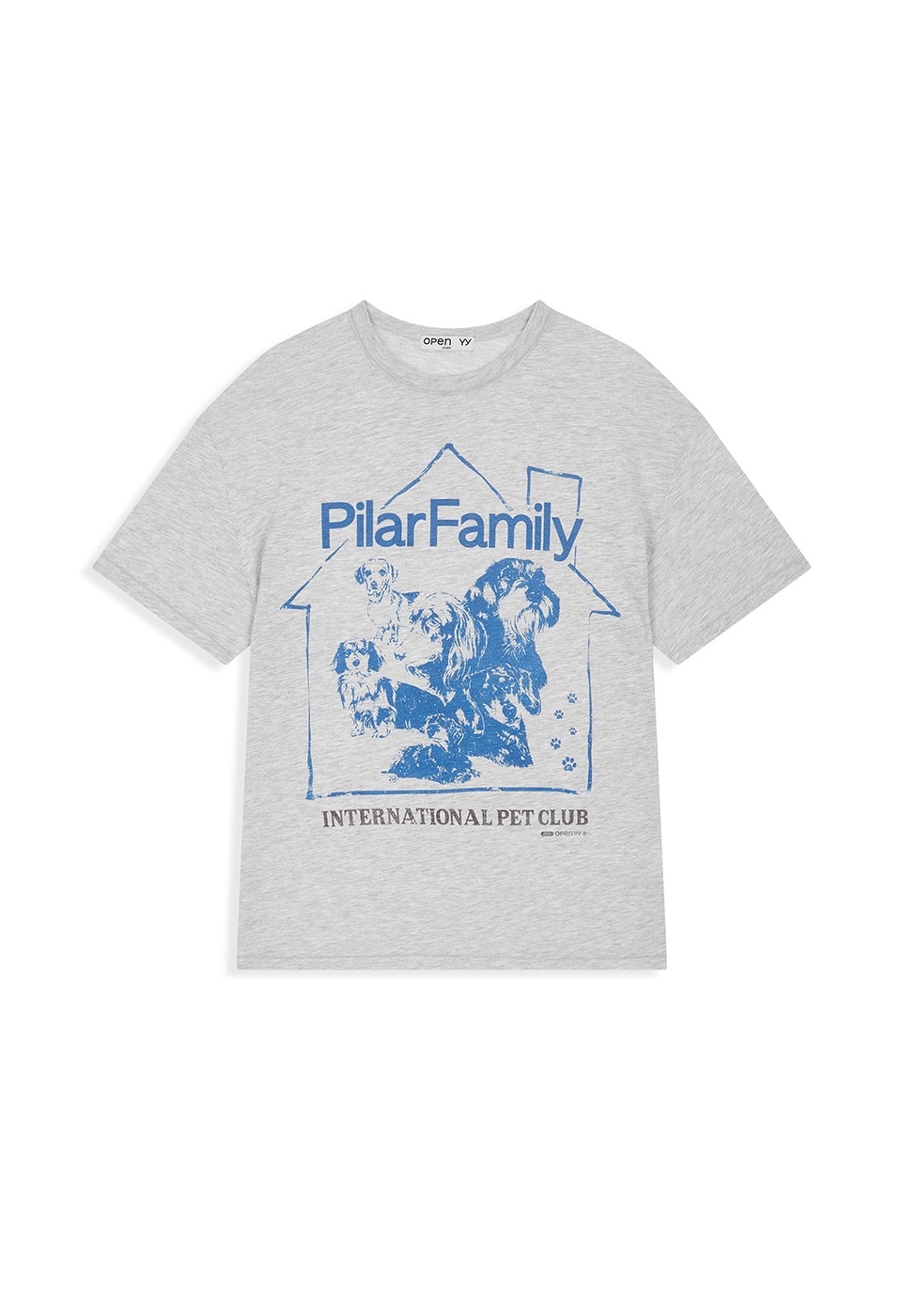 【OPEN Yy】 PET CLUB HOUSE TEE : GRAY