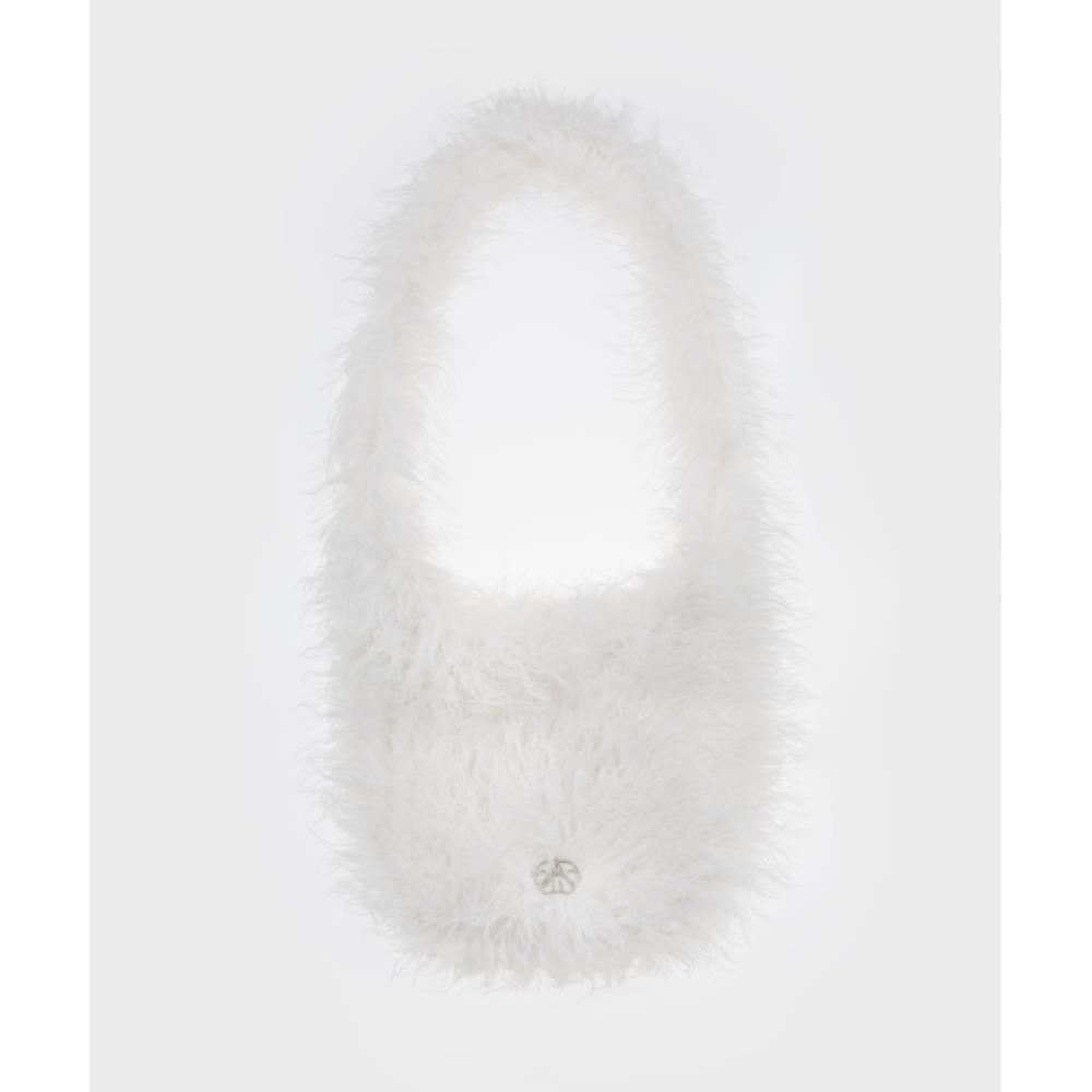 RECLOW RC PLUSH FUAX FUR BAG WHITE
