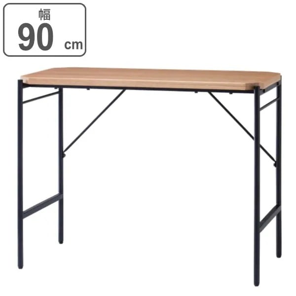 デスク 幅90cm グラム 木製 天然木 突板 スチール脚 ワークデスク ヴィンテージ調 机 つくえ