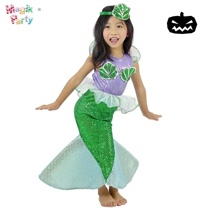 短纳期ハロウィン 衣装 子供 魔女 子供 人魚姫 コスプレ 衣装 キッズ ワンピース 女子 こども コスプレ衣装 ハロウィーン衣装 ダンス衣装 キッズ衣装 コスプレ コスチューム 子供 仮装 万聖節 4,639円