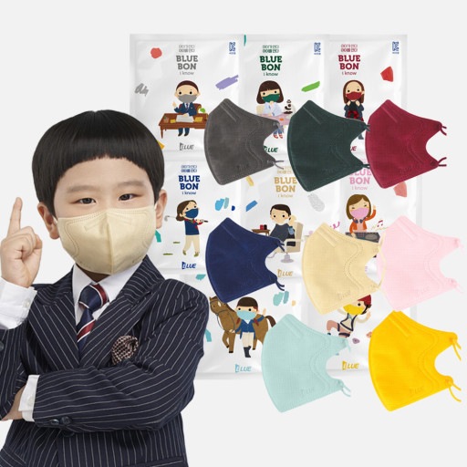 ブルーボーン アイノウカラー 小型 立体 マスク 8色 - 30枚入