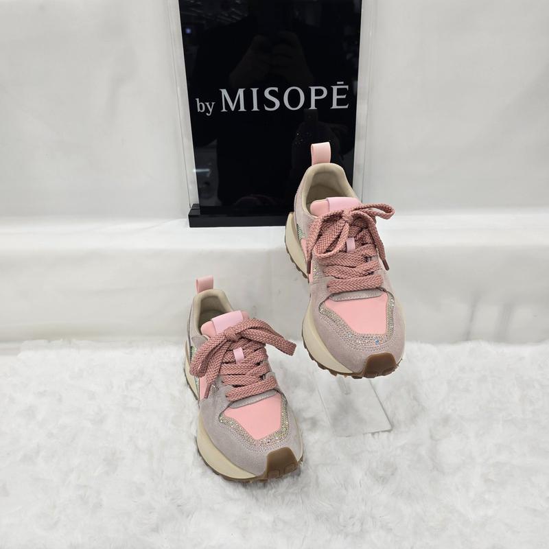 By 女性 ホットフィックス トレイル スニーカー 112HT430DF011 PINK 2 JJ