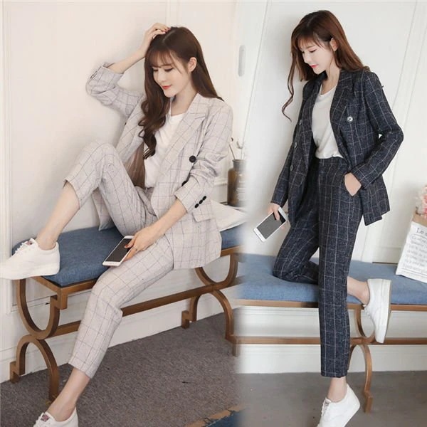 レディース スーツセット スーツ パンツスーツ セットアップ 2点セット ロングズボン オフィス ビジネス 通勤 おしゃれ 無地 春秋 着痩せ