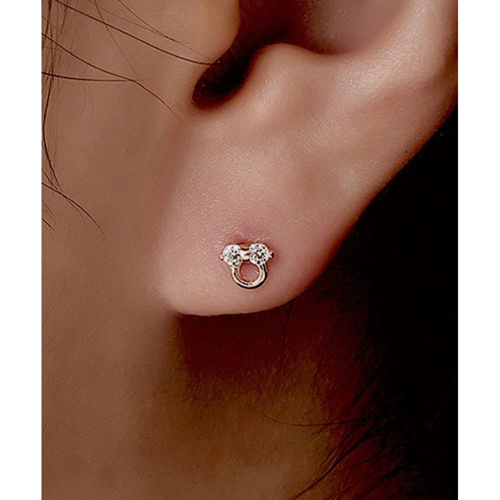 ヘレンジュエリー 14K トゥインクルキュービックピアス
