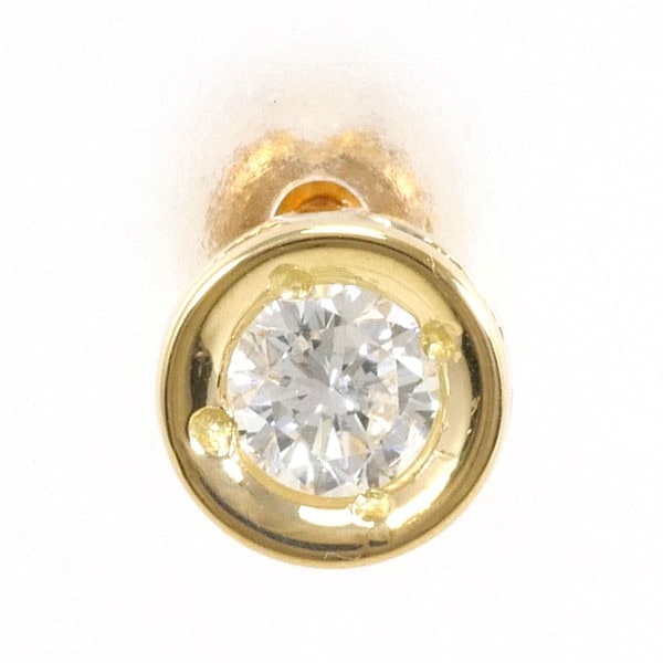 K18 18金 YG イエローゴールド ピアス(片耳) ダイヤ 約0.15ct ジュエリー 中古