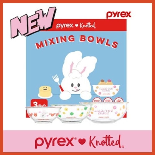 [PYREX x KNOTTED] MIXING BALL 3p SET ミキシングボール3点セット 880ml, 1.4l, 2.4l