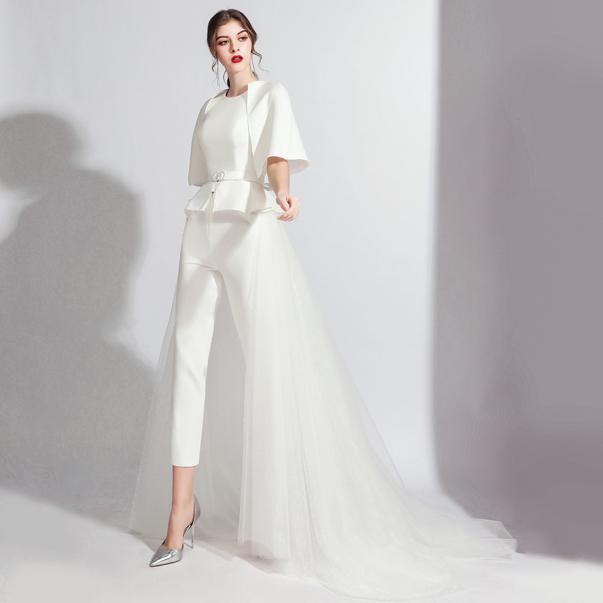 レディース パンツ ドレス ミモレ ロング 丈長 袖なし ラウンドネック フレア タイト スリム 細身 ストレート Aライン スマート レース ベルト ウエストマーク きれいめ シンプル 上品 個性的