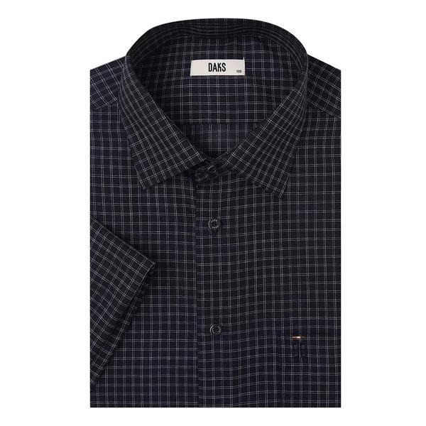 26年SS モ混紡 スモールチェック 夏 半袖 レギュラーフィット ドレスシャツ DMS1SHDS125N1