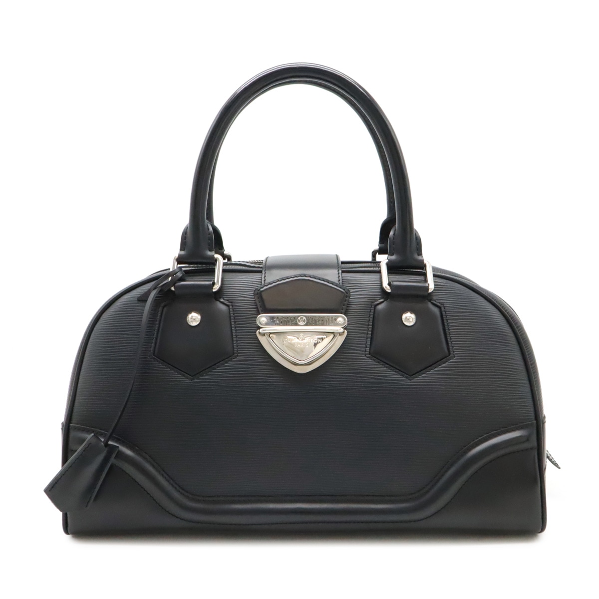 エピ ボーリング モンテーニュGM ハンドバッグ ミニボストンバッグ レザー ノワール 黒 ブラック M5931