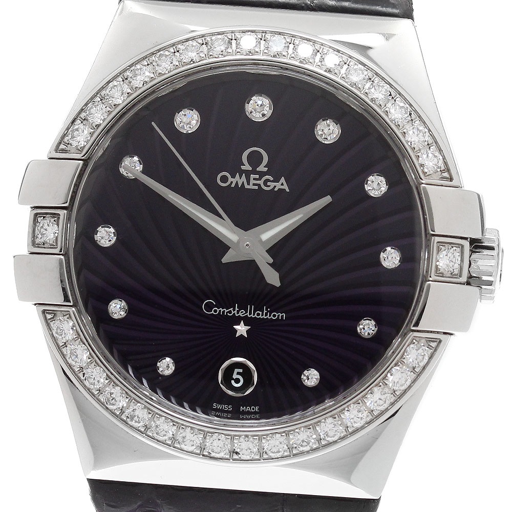 オメガ OMEGA 123.18.35.60.60.001 コンステレーション ダイヤベゼル 11Pダイヤ クォーツ メンズ _916547【中古】
