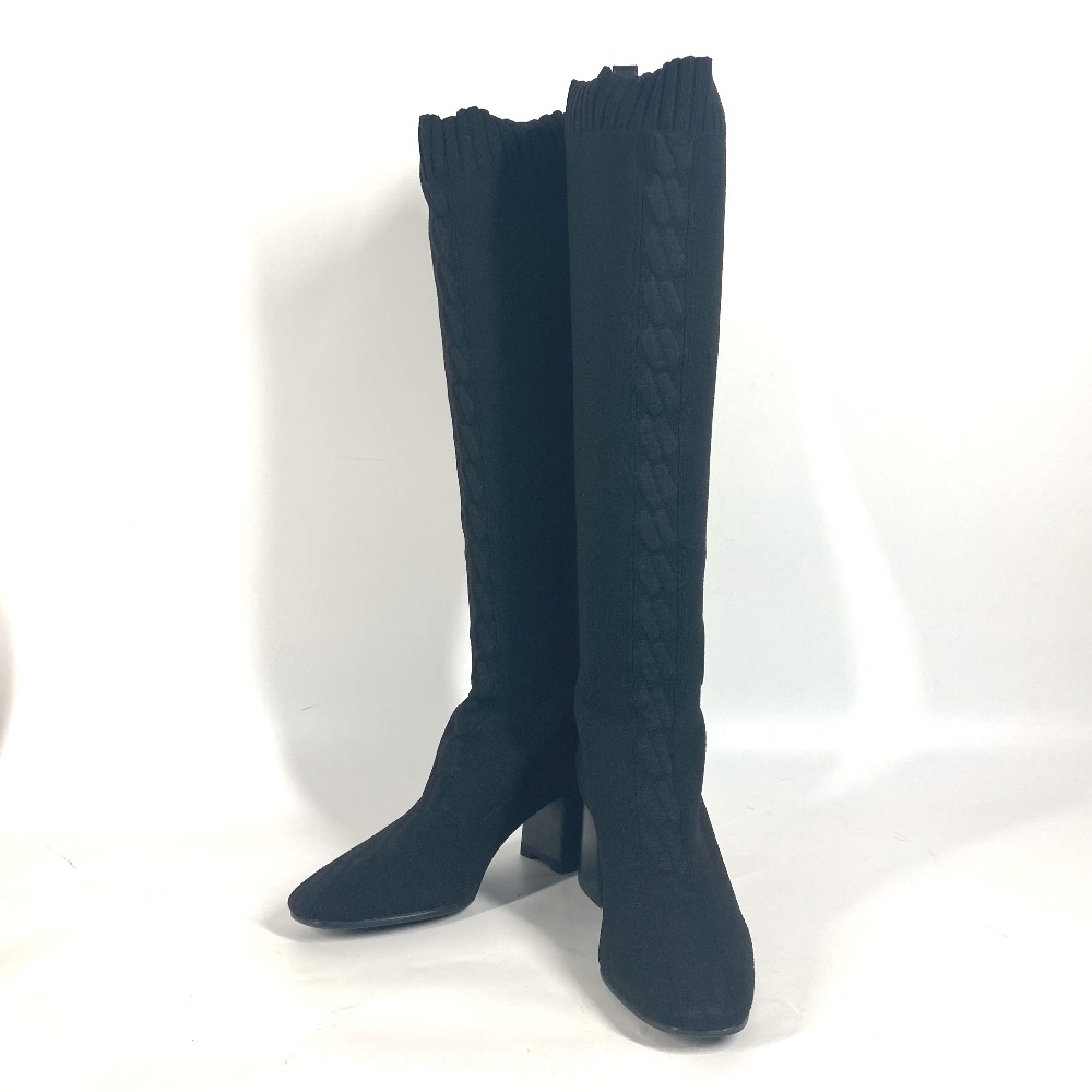 ブーツ H222097Z ブーツ フォンテーヌ 60 ロングブーツ ニットブーツ 靴 シューズ ニット ブラック