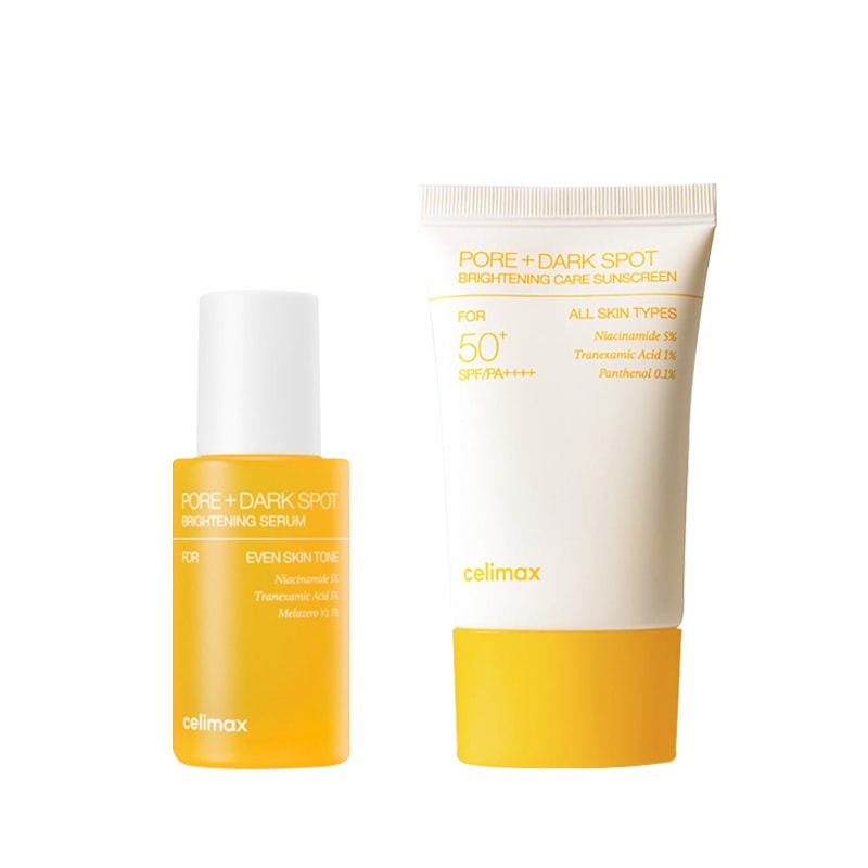 PORE+DARK SPOTブライトニング セラム 30ml+ブライトニング毛穴ジャブティーサンクリーム50ml (SPF 50+PA++++)/ニアシンアミド/トラネキサム酸/毛穴ケア ブ